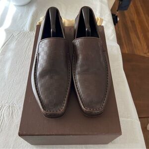 Louis Vuitton Damier Brown Leather Loafers